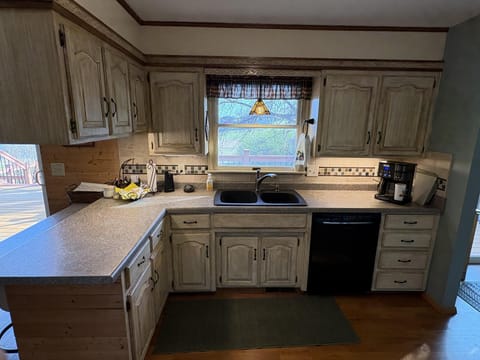 Sink overlooking the lake