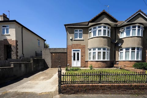 Front view, private driveway