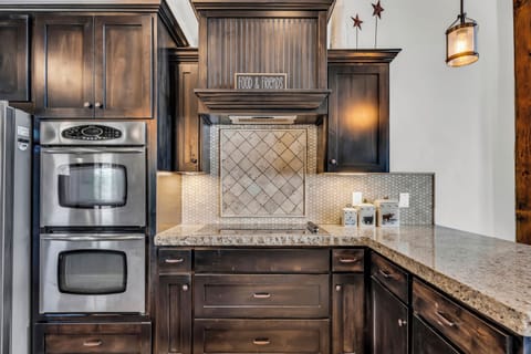 Double ovens in kitchen