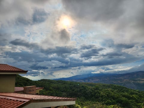 The view from the deck is dramatic with the ever changing weather. 