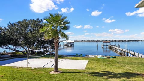 Private sand volleyball court