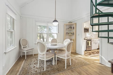 Enjoy meals in the dining area just steps from the kitchen.