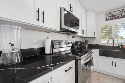 Up-to-date appliances, cookware, and dining essentials