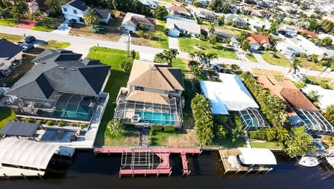Villa Victoria has an oversized lanai & boat dock/lift