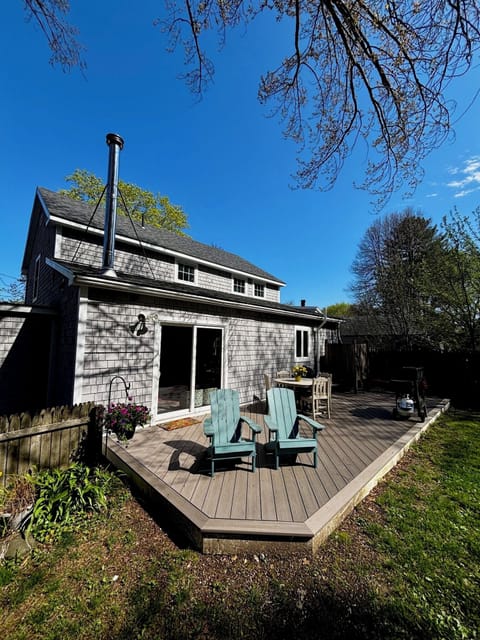 Back deck is a great place for outdoor dinners.