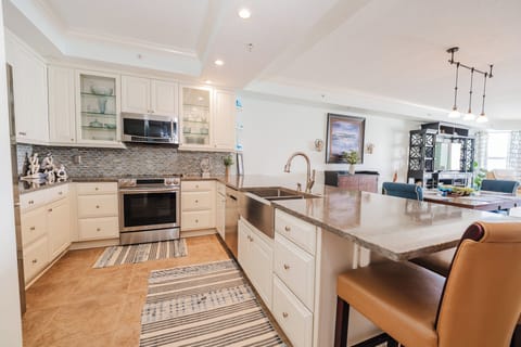 Fully stocked modern remodeled kitchen