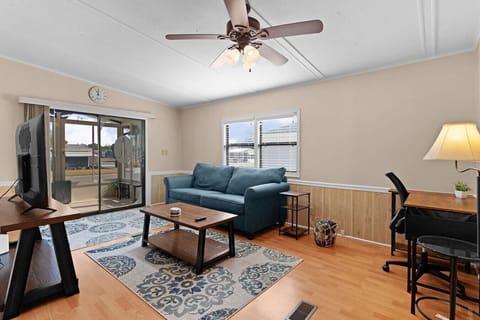 Comfortable space for relaxing, reading, or enjoying your morning coffee.