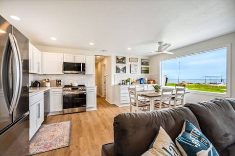 Open Concept Kitchen | Stone Counters, Stainless Appliances