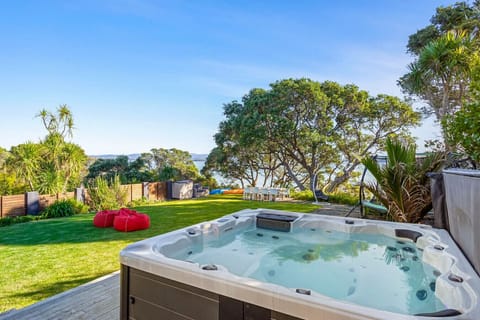 Private spa pool with seaviews