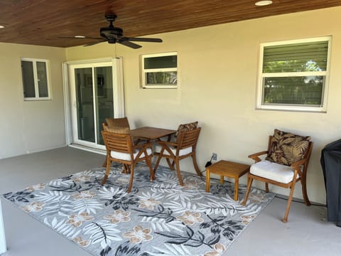 Private outside patio with gas grill.