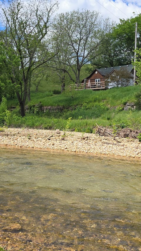 Cabin sitting on the creek