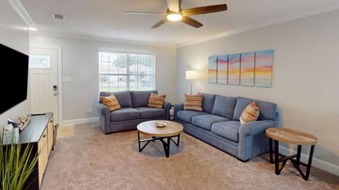 Colorful and Comfy living area