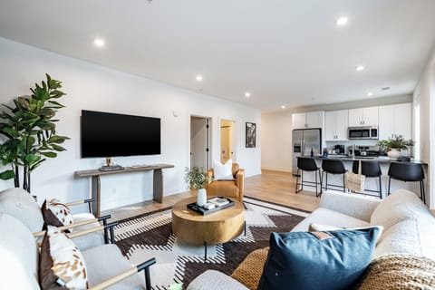 Bright and airy living space.