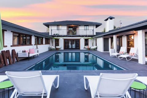 Back of house overlooking pool 