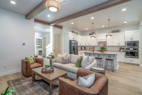 First level living room/open concept with kitchen