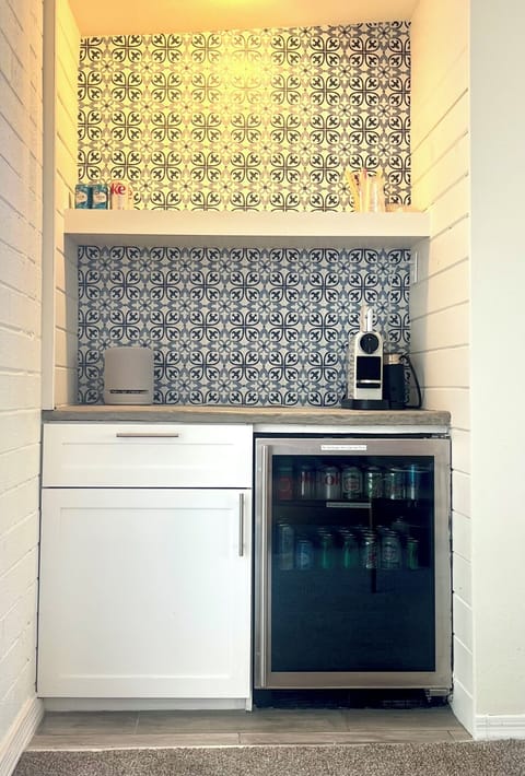 Fully stocked refrigerator at the bar. Request any type of drink before check in