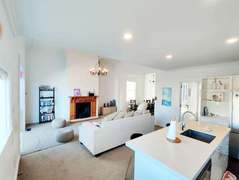 upstair living room and kitchen