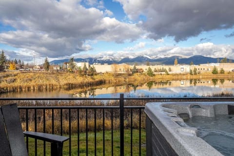 Enjoy this beautiful view of the mountain while relaxing in the hot tub | Exterior