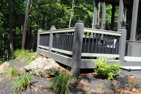 Enjoy the Outdoors While Sitting on the Large Porch