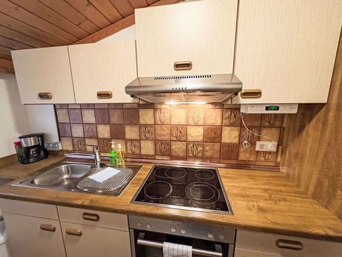 Kitchen Appliance, Kitchen, Major Appliance, Countertop, Wood, Kitchen Stove, Stove, Flooring, Cabinetry, Cooktop