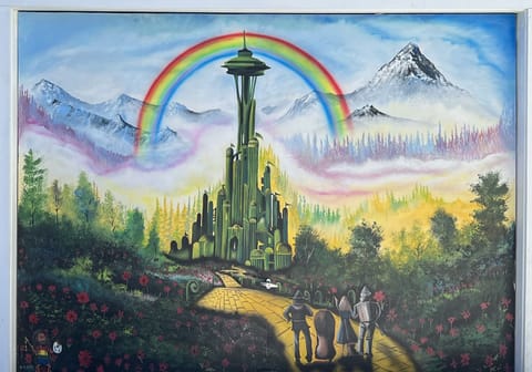 Mural on front of house