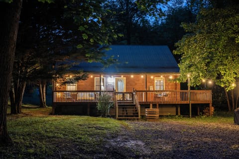 Front of house showing porch