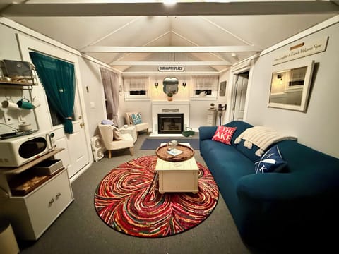 Cottage one living room and kitchenette 