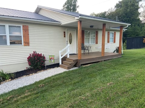 Front walk leading to the front door