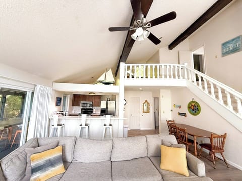 Gather, dine, and relax! Our beautifully appointed great room is perfect for entertaining, featuring vaulted ceilings and a seamless flow.