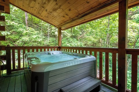 Timber Tails' private hot tub