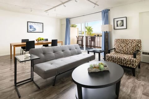 Living area. Exact unit will be assigned upon arrival. Views, colors, and decor may vary.
