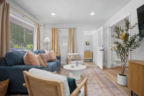 A touch of greenery brings fresh, calming vibes.