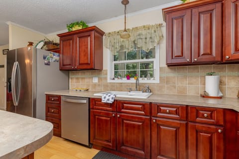 Fully stocked kitchen with everything you need.