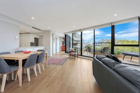 Views across to CBD from living room