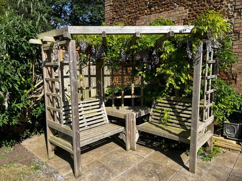 Sunny garden seating
