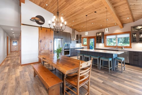 Dining table with bench seating