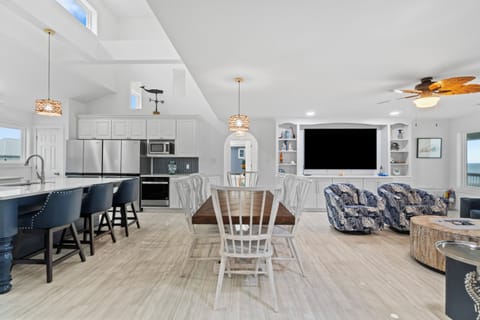 Dining table with seating for six