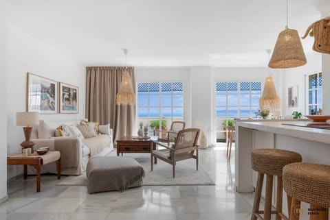 Bright open plan living area.