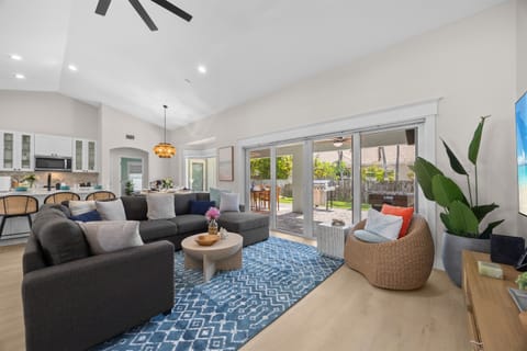 Living Room: Sunset views and modern style await you in this open, vibrant space!
