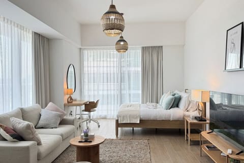 A stylish and cozy studio where comfort and design come together seamlessly.