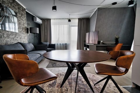 Living room with TV and eating table