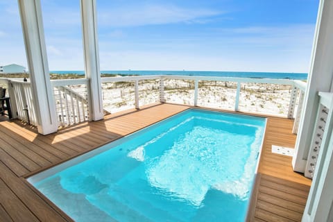 Private heated and cooled pool