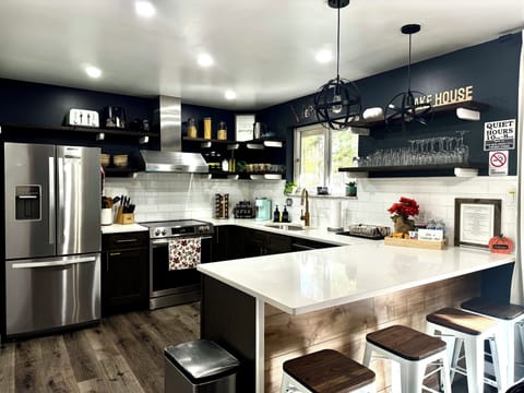 Spacious kitchen fully stocked