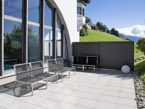 Furniture, Outdoor Furniture, Floor, Composite Material, Chair, Shade, Balcony, Flowerpot, Houseplant