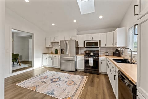 Hardwood floors with rug