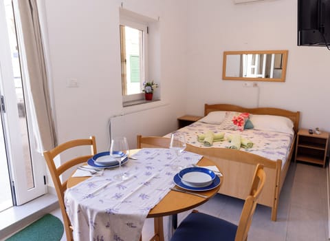 Dining area and bed