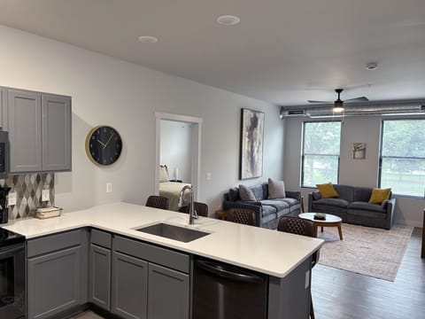 Kitchen Counter Space & Living Room