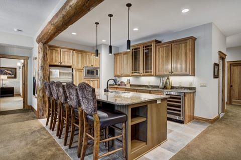 Lower Level Kitchen with Wine Cooler