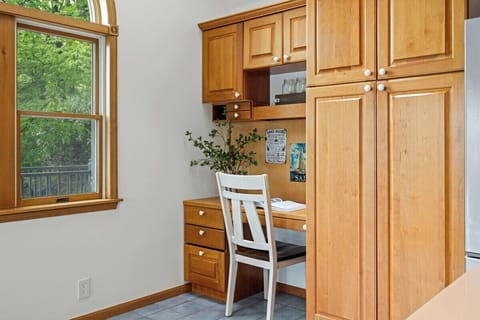 Desk in the corner of the Kitchen