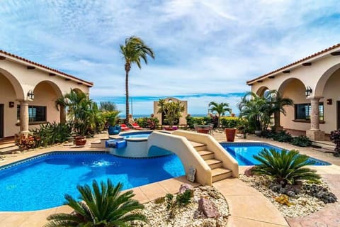 Overhead view of the pool & spa showcasing your private retreat.